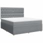 Preview: Boxspringbett mit Matratze Hellgrau 180x200 cm Stoff