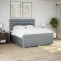 Preview: Boxspringbett mit Matratze Hellgrau 180x200 cm Stoff