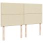 Preview: Boxspringbett mit Matratze Creme 200x200 cm Stoff