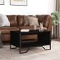 Preview: Couchtisch Schwarz 75x51x40 cm Holzwerkstoff