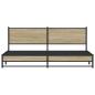 Preview: Metallbett ohne Matratze Sonoma-Eiche 200x200 cm
