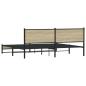 Preview: Metallbett ohne Matratze Sonoma-Eiche 200x200 cm