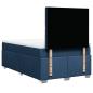 Preview: Boxspringbett mit Matratze Blau 120x190 cm Stoff
