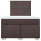 Preview: Boxspringbett mit Matratze Dunkelbraun 120x200 cm Stoff