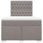 Preview: Boxspringbett mit Matratze Taupe 120x200 cm Stoff