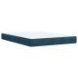 Preview: Boxspringbett mit Matratze Blau 140x200 cm Samt