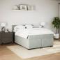 Preview: Boxspringbett mit Matratze Hellgrau 160x200 cm Samt