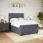 Preview: Boxspringbett mit Matratze Dunkelgrau 160x200 cm Samt