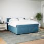 Preview: Boxspringbett mit Matratze Blau 180x200 cm Samt