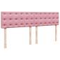 Preview: Boxspringbett mit Matratze Rosa 180x200 cm Samt