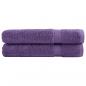 Preview: ARDEBO.de - Premium-Saunatücher SOLUND 2 Stk. Lila 80x200 cm 600 g/m²