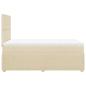 Preview: Boxspringbett mit Matratze Creme 120x200 cm Stoff