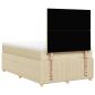 Preview: Boxspringbett mit Matratze Creme 120x200 cm Stoff