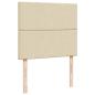 Preview: Boxspringbett mit Matratze Creme 120x200 cm Stoff