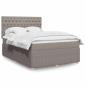 Preview: ARDEBO.de - Boxspringbett mit Matratze Taupe 160x200 cm Stoff