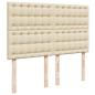Preview: ARDEBO.de - Boxspringbett mit Matratze Creme 160x200 cm Stoff