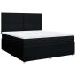 Preview: Boxspringbett mit Matratze Schwarz 180x200 cm Stoff