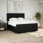 Preview: Boxspringbett mit Matratze Schwarz 180x200 cm Stoff