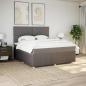 Preview: Boxspringbett mit Matratze Taupe 180x200 cm Stoff