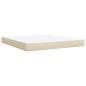 Preview: Boxspringbett mit Matratze Creme 180x200 cm Stoff
