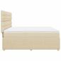 Preview: Boxspringbett mit Matratze Creme 180x200 cm Stoff