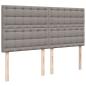 Preview: Boxspringbett mit Matratze Taupe 180x200 cm Stoff