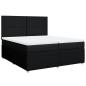 Preview: Boxspringbett mit Matratze Schwarz 200x200 cm Stoff