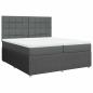 Preview: Boxspringbett mit Matratze Dunkelgrau 200x200 cm Stoff