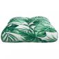 Preview: Palettenkissen Blattmuster 60x40x12 cm Stoff