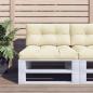 Preview: ARDEBO.de - Palettenkissen Creme 70x40x12 cm Stoff