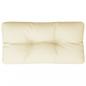 Preview: Palettenkissen Creme 70x40x12 cm Stoff