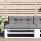 Preview: ARDEBO.de - Palettenkissen Grau 120x40x12 cm Stoff