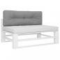 Preview: Palettenkissen Grau 120x40x12 cm Stoff