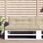 Preview: ARDEBO.de - Palettenkissen Beige 120x40x12 cm Stoff