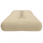 Preview: Palettenkissen Beige 120x40x12 cm Stoff