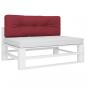 Preview: ARDEBO.de - Palettenkissen Weinrot 120x40x12 cm Stoff