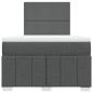 Preview: ARDEBO.de - Boxspringbett mit Matratze Dunkelgrau 120x200 cm Stoff