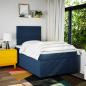 Preview: ARDEBO.de - Boxspringbett mit Matratze Blau 120x200 cm Stoff