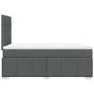 Preview: Boxspringbett mit Matratze Dunkelgrau 120x200 cm Stoff