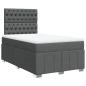 Preview: Boxspringbett mit Matratze Dunkelgrau 120x200 cm Stoff