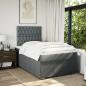 Preview: Boxspringbett mit Matratze Dunkelgrau 120x200 cm Stoff