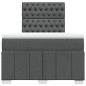 Preview: Boxspringbett mit Matratze Dunkelgrau 120x200 cm Stoff