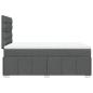 Preview: Boxspringbett mit Matratze Dunkelgrau 120x200 cm Stoff