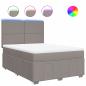 Preview: Boxspringbett mit Matratze Taupe 160x200 cm Stoff