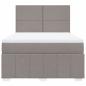 Preview: Boxspringbett mit Matratze Taupe 160x200 cm Stoff