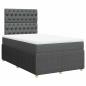 Preview: Boxspringbett mit Matratze Dunkelgrau 120x200 cm Stoff