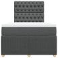 Preview: Boxspringbett mit Matratze Dunkelgrau 120x200 cm Stoff