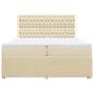 Preview: Boxspringbett mit Matratze Creme 200x200 cm Stoff
