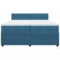 Preview: Boxspringbett mit Matratze Blau 200x200 cm Samt