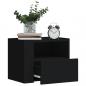Preview: ARDEBO.de - Wand-Nachttische 2 Stk. Schwarz 45x30x35 cm